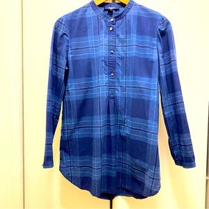 Madewell Long-Sleeve Plaid Cotton Shirt Size S